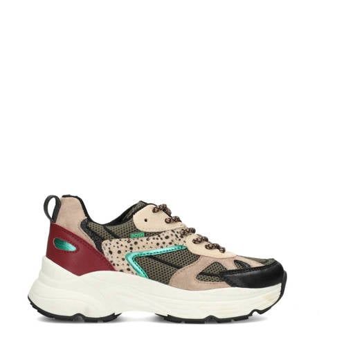 POSH by Poelman chunky sneakers zwart/beige