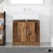 vidaXL Badkamerkast Oud Hout 63 x 29 x 55 cm