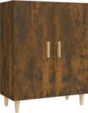 vidaXL Dressoir, bewerkt hout, gerookt eikenkleurig, 70x34x90 cm