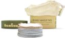 Bambaw Disques démaquillants lavables | 10 Disques démaquillants en bambou avec sac de lavage | Blanc | Lisse | 10 Pièces