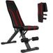 Mobliva Banc de musculation pliable, dossier 6 positions, assise 4 positions, métal, rembourré, noir
