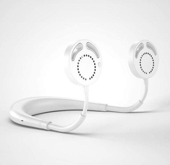 Greenz products Bladloze USB Ventilator - Draagbaar, Mini, Tafel, Nek Ventilator - Wit