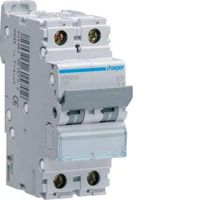 Hager Sistemas NRN220 Serie NR Automatische magneetschakelaar, 2P, 20A, C-curve, 25KA