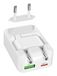 SBS TETRGANUSBTCFOLD30W Chargeur rapide GaN 30W avec ports USB-C et USB-A, Blanc