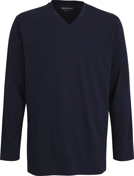 Ceceba pyjama of lounge T-shirt - lange mouw - blauw - Heren - Maat M