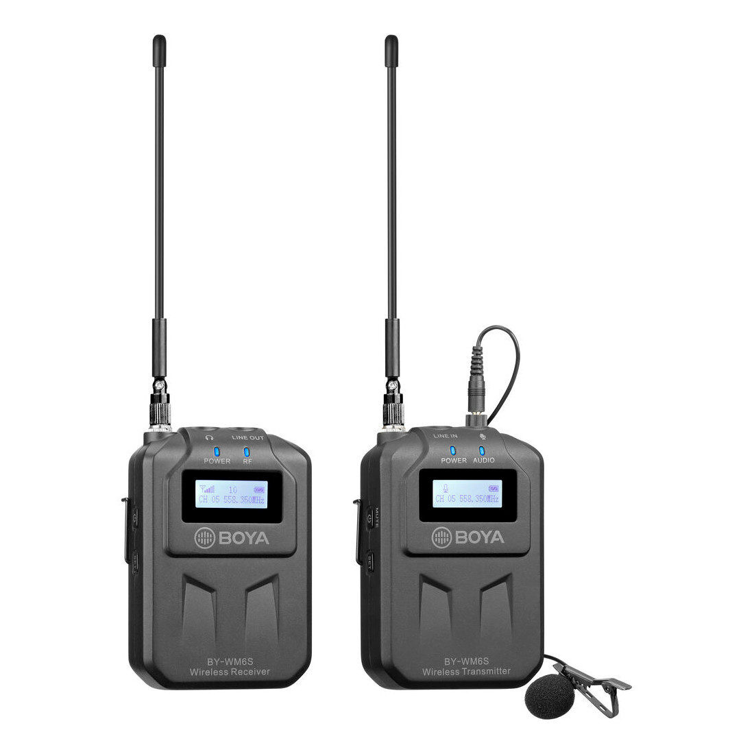 Boya UHF Duo Lavalier Microfoon Draadloos BY-WM6S