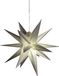 Anna's Collection Anna Collection Verlichte 3D kerstster - zilver - 35 cm - kunststof - op batterijen - kerstverlichting