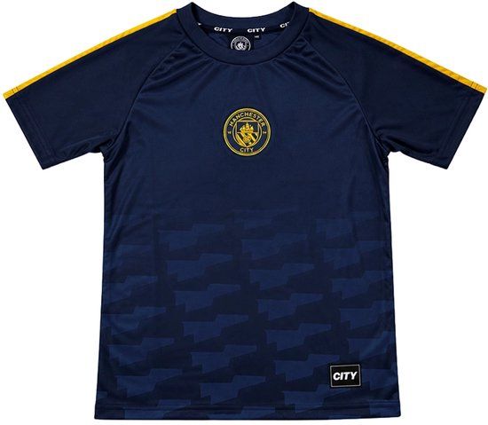 Official Fanwear State of Football Manchester City Uit Tenue 26/27 Kinderen Donkerblauw/Geel