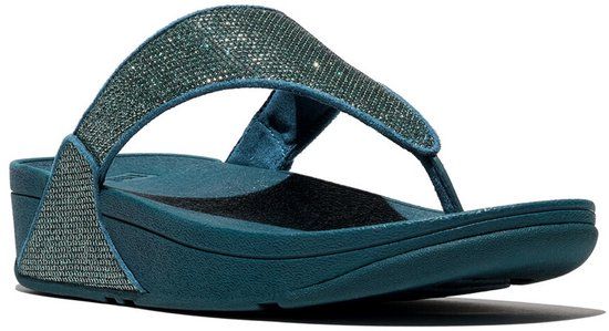 FitFlop Lulu Shimmerglitz Teenslippers Dames Sandalen - Deep Ocean