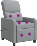vidaXL Relaxstoel Lichtgrijs Polyester