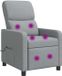 vidaXL Relaxstoel Lichtgrijs Polyester