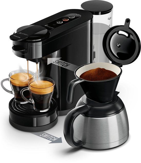 Philips Senseo Switch HD6592/60 - 2-in-1-koffiezetapparaat met filterkoffie en koffiepads - Zwart