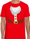 Bellatio Decorations Shoppartners Bv Kerstman Kerstkostuum T-shirt Rood Heren XL