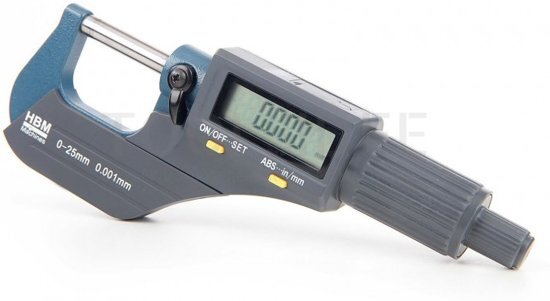 Toolsidee HBM Digitale Buiten Micrometer Spatwaterdicht 0 - 25mm