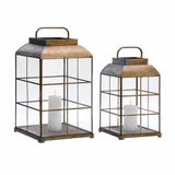LOBERON Lantaarn set van 2 Flavin bruin