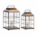 LOBERON Lantaarn set van 2 Flavin bruin