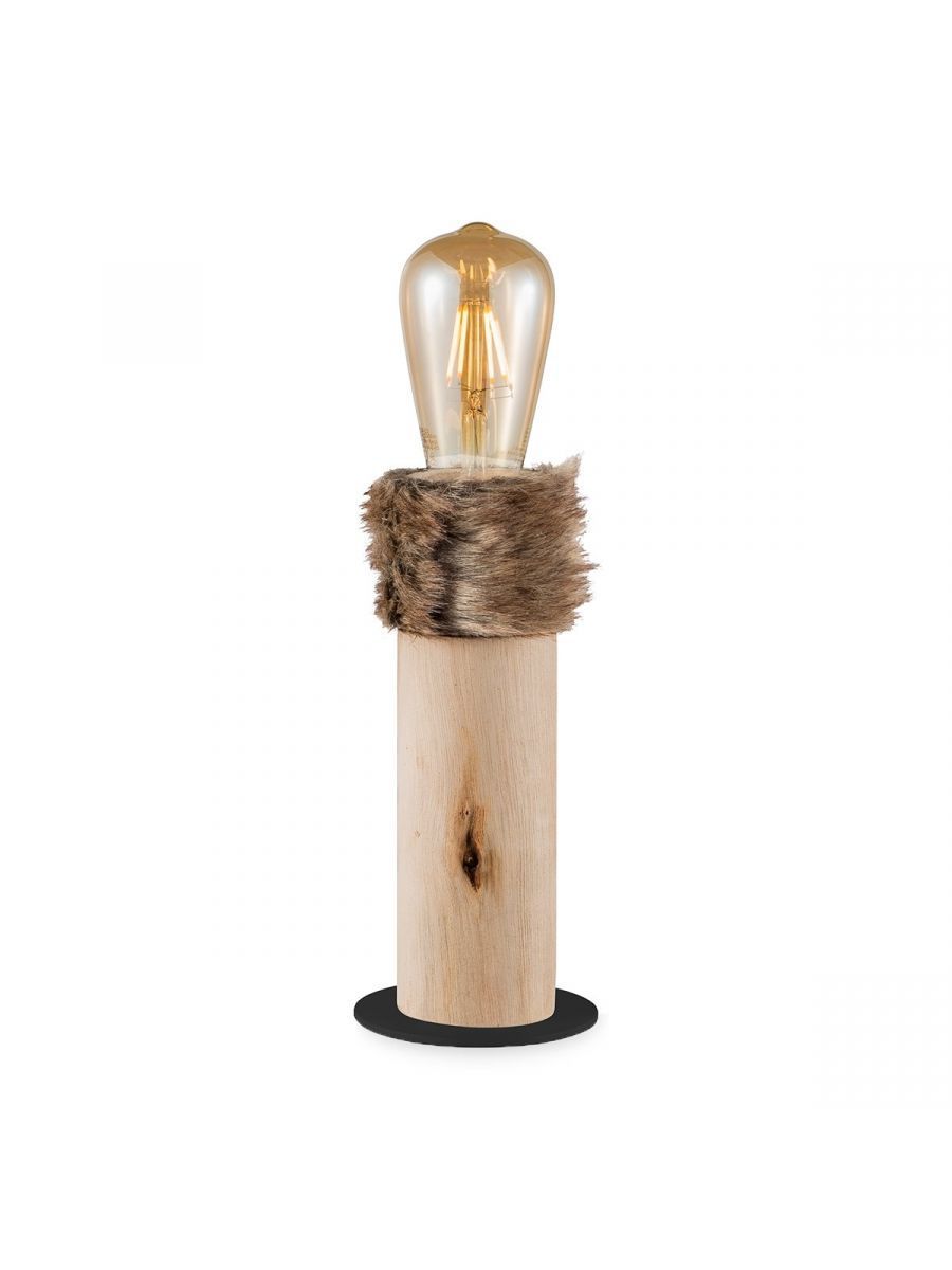 Home Sweet Home Furdy Tafellamp - Hout - Bruin - 25.5cm - F572026-01