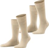 Esprit Basic Easy 2-Pack Heren Sokken Beige Maat 47-50