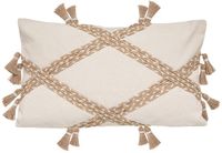 Atmosphera Carmen Kussen Beige, Wit
