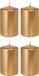 Trend Candles Bougies cylindriques/bougies en forme de tronc - set 20x - or - 5 x 8 cm - 18 heures de combustion