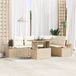 vidaXL Tuin Eettafel Set met kussen 6 pcs Beige