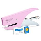 Rapesco 1377 SP-64 Niettang en 1000 Type 21/4 mm Nietjes, Zuurstok Roze | 12 Vel Capaciteit