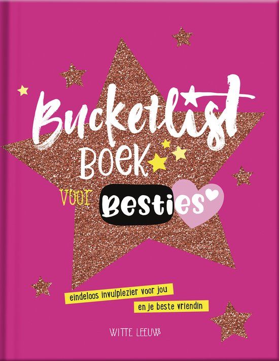 Witte Leeuw Bucketlistboek voor Besties - Invul album voor Kinderen - Roze - Hardcover