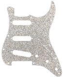 Fender 0992187002 Stratocaster Pickguard SSS Silver Sparkle Hybrid Glass/Glitter