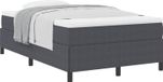 vidaXL - Boxspring - bed - Donkergrijs - 120 - x - 190 - cm - Corduroy - stof