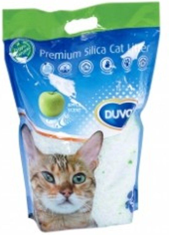 Duvo kattenbakvulling Silica Appel 6 x 5 Liter