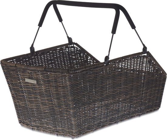 Basil Cento Rattan Look - Achter - Fietsmand - Bruin - 22L