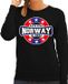 Bellatio Decorations Have fear Norway is here sweater met sterren embleem in de kleuren van de Noorse vlag - zwart - dames - Noorwegen supporter / Noors elftal fan trui / EK / WK / kleding XS