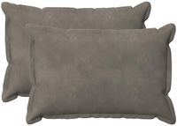 vidaXL - Taie d'oreiller - 2 pièces - BOIS - Gris clair - 50 x 70 cm - Velours