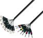 Adam Hall K3 L8 MV 0300 3m 8 x 6.35mm TRS 8 x XLR (3-pin) Zwart audio kabel