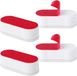 Vinatio Handels GmbH Pare-chocs de lunette de toilettes en lot de 4 - Pare-chocs auto-adhésifs pour bidet - Universel - Amortisseur - Protège la lunette de toilettes (rouge)