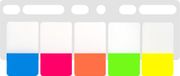 Brunnen 1055887 markeerstrips index (neonkleuren transparant, zonder resten verwijderbaar, 150 markeerstrips, afhechtbaar)