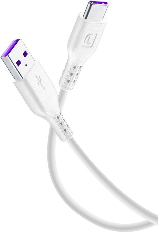 Cellularline USB-kabel USB-A naar USB-C 1,2m Wit