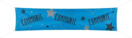 Folat Banner Communie Blauw 180x40cm