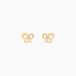 Cathy Boucles d'oreilles puces fleur or jaune oxyde de zirconium