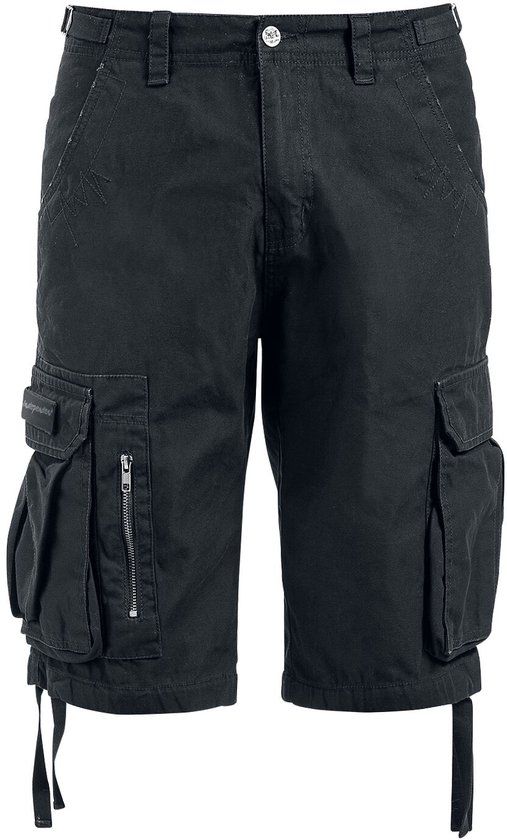 Black Premium by EMP Zwarte korte broek met grote zakken - Heren - 3XL