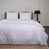 Superieur Dekbedovertrek Twin Face - Wit - 100% Katoen - 240x200/220cm Lits-Jumeaux