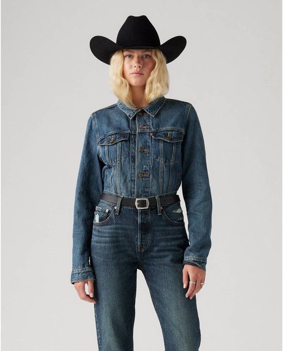 Levi's Original Zacht As Butte Jas - Blauw - Maat M - Vrouwen