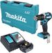 Makita DDF 487 RF1K accuboormachine 18 V 40 Nm borstelloos + 1x accu 3,0 Ah + oplader + koffer