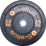 Sveltus Olympische Halterschijf Rubber 2,5 Kg Zwart