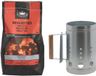 Fancy Flames kit d'allumage BBQ - briquettes - 3 kilo - avec allume-feu rapide - acier/bois