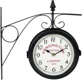 Ostaria Wandklok/muur klok - D21 cm - Station klok - metaal - zwart