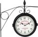 Ostaria Wandklok/muur klok - D21 cm - Station klok - metaal - zwart