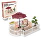 Miniature maison de poupée à construire soi-même - Puzzle 3D - Kit de construction en bois - Avec accessoires - À partir de 14 ans - Terrasse de café élégante