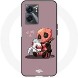 Maniacase Etui Realme V23 Baby Deadpool met eenhoorn