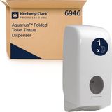 Aquarius Kimberly Clark Aquarius Gevouwen Toiletpapierdispenser Wit